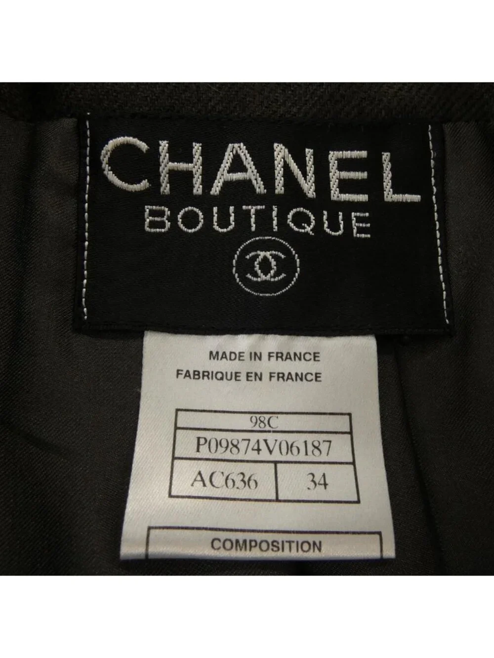 Chanel Vintage 98c Collarless Jacket